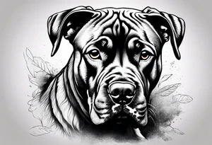 Dogs presa canario tattoo idea