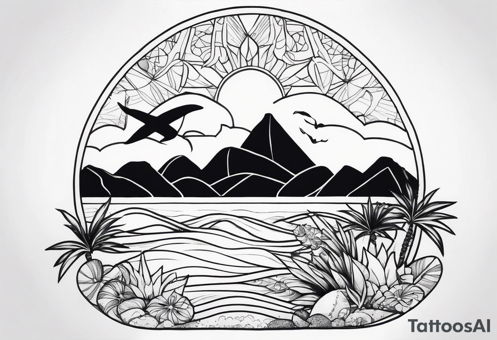 BEACH tattoo idea