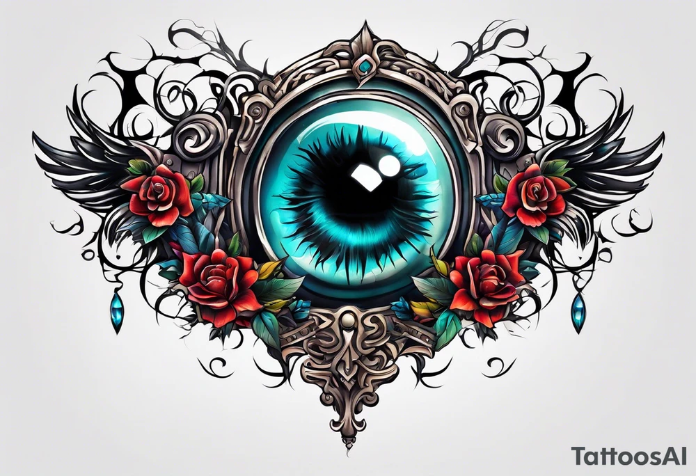 Scary chest tattoo idea