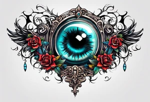 Scary chest tattoo idea
