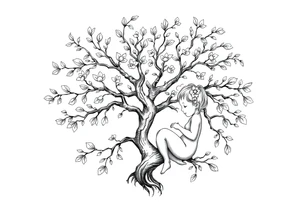 Racine arbre de vie bébé tattoo idea