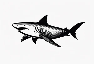 Stylized Shark Fin tattoo idea