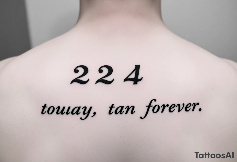 224 meaning today tomorrow an forever it will be a symbolize my relationship with my partner tattoo idea