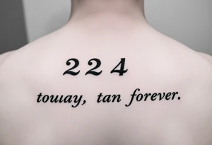 224 meaning today tomorrow an forever it will be a symbolize my relationship with my partner tattoo idea