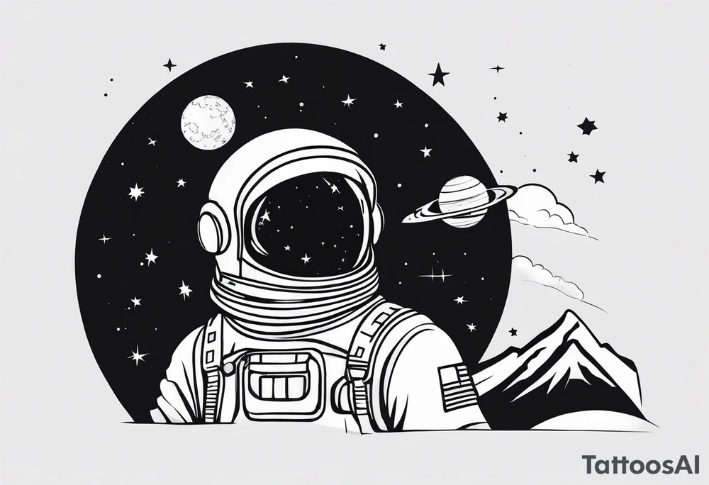 astronaut tattoo idea