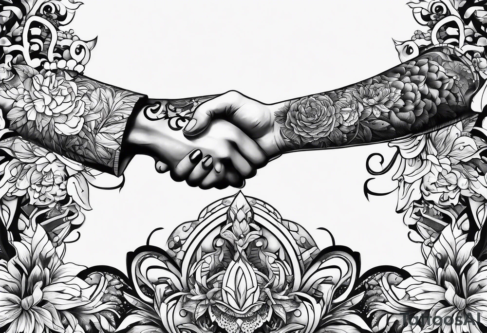 stab in arm tattoo idea