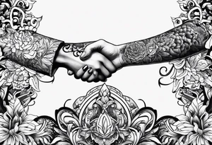 stab in arm tattoo idea