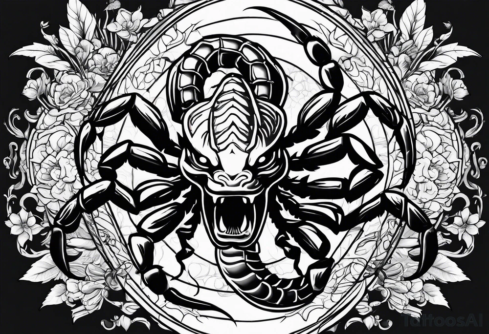 Angry scorpion tattoo idea