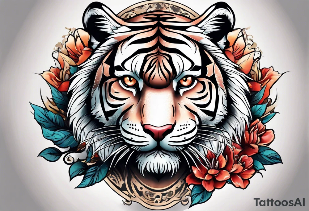 Tiger Head tattoo idea