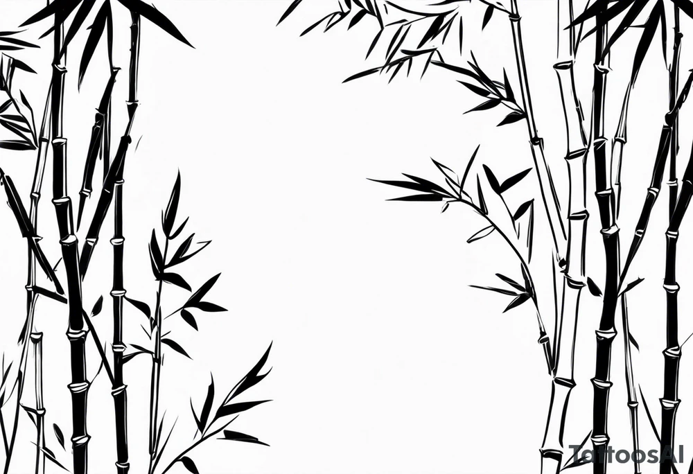 small bamboo branches tattoo idea