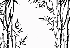 small bamboo branches tattoo idea