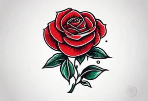 red rose,Mexican hat tattoo idea
