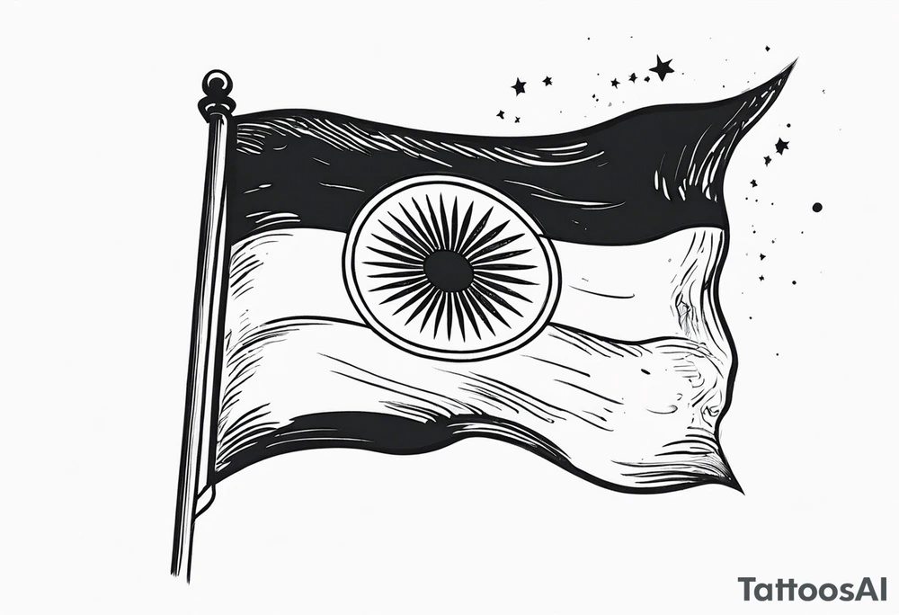 Indian Flag with FAZE written on it tattoo idea
