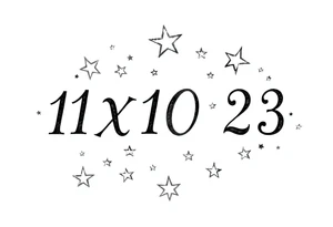 1x10^23 surrounded by stars tattoo idea