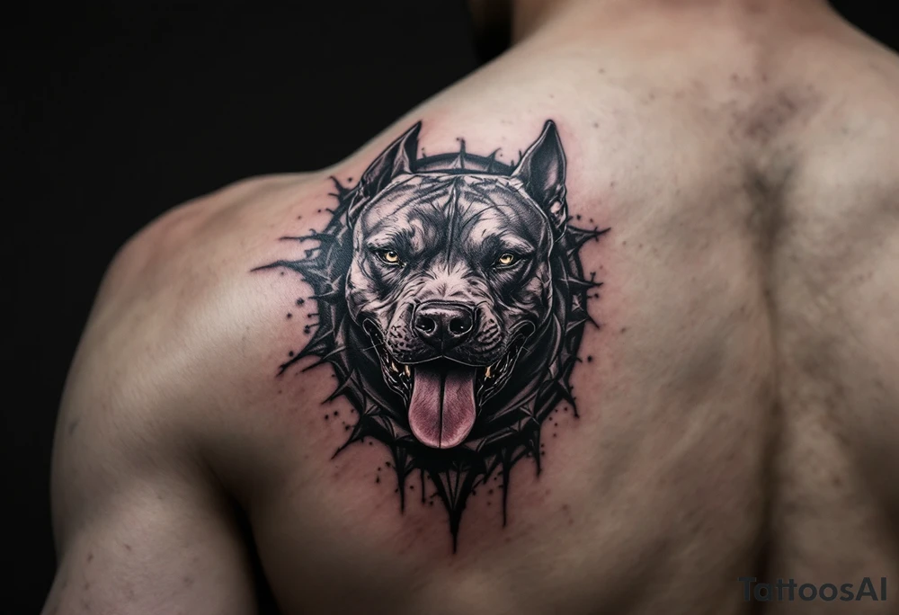 pitbull tattoo tattoo idea