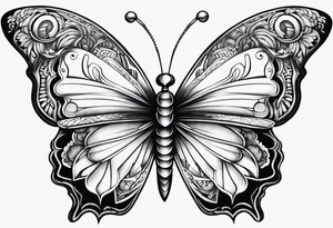 Warrior butterfly tattoo idea