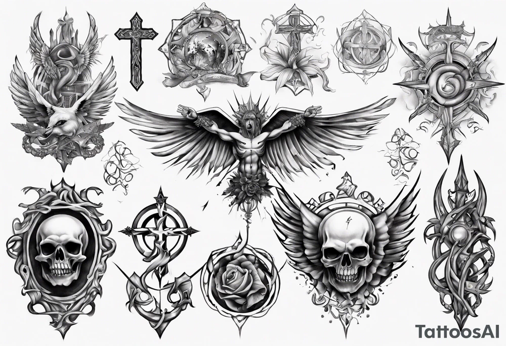 Christian stomach tattoo tattoo idea