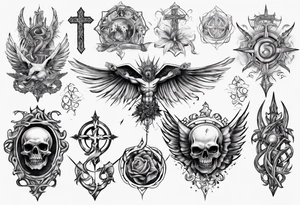 Christian stomach tattoo tattoo idea