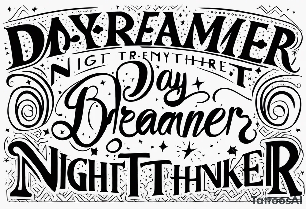 day dreamer night thinker tattoo idea