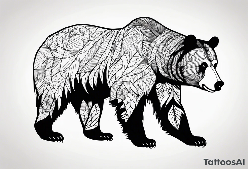 Large Grizzly Bear tattoo idea