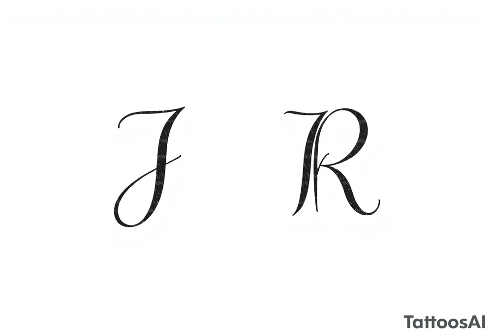 Letters J and R tattoo idea