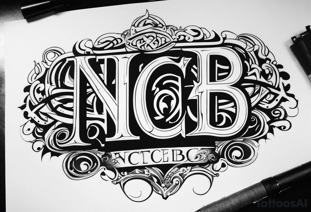 NCJB letters tattoo idea