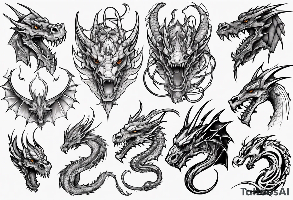 tech dragon tattoo idea