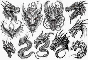 tech dragon tattoo idea