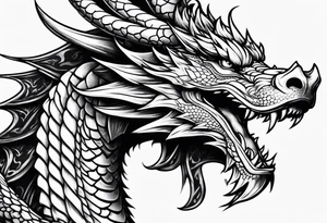 LONG TAIL DRAGON tattoo idea