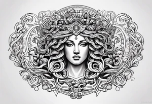 Meander with Medusa tattoo idea