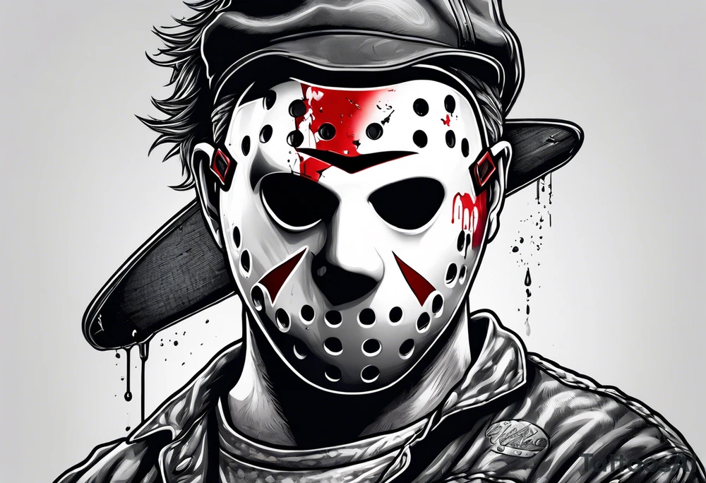 camp crystal lake and jason vorhees tattoo idea