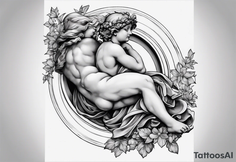 the creation by Michaelangelo tattoo idea