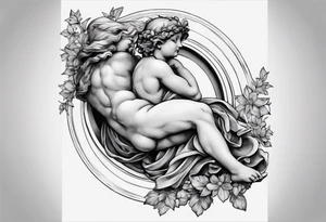 the creation by Michaelangelo tattoo idea