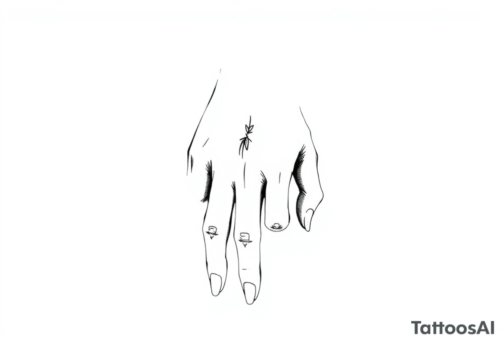 simple anime hand tattoo tattoo idea
