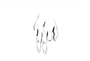 simple anime hand tattoo tattoo idea