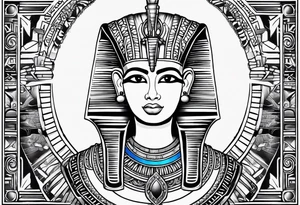 egyptian theme tattoo idea