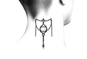 Traditional Russian orthodox censer chains tattoo idea