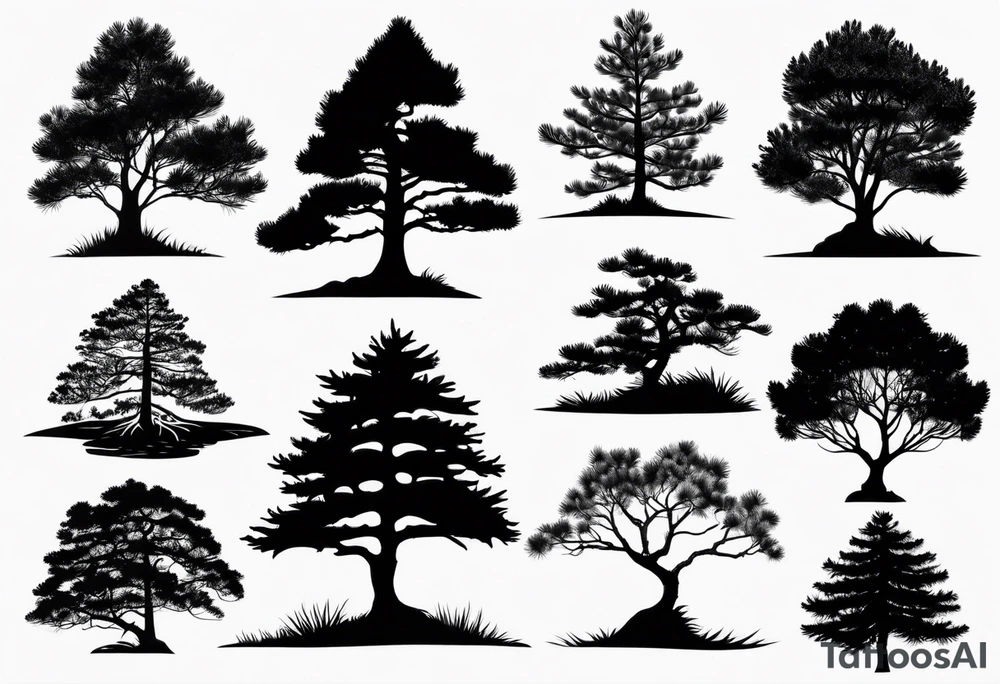 Small
Solo Pine tree
Silhouette tattoo idea