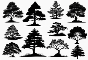 Small
Solo Pine tree
Silhouette tattoo idea