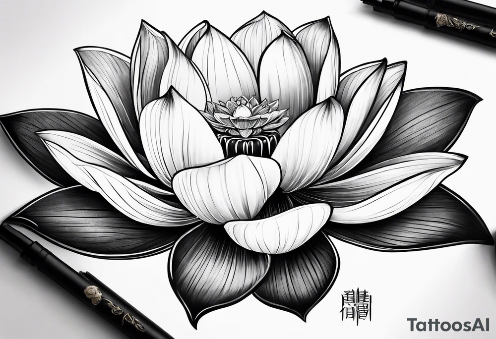 lotus flower AND para siempre tattoo idea