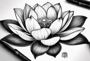 lotus flower AND para siempre tattoo idea