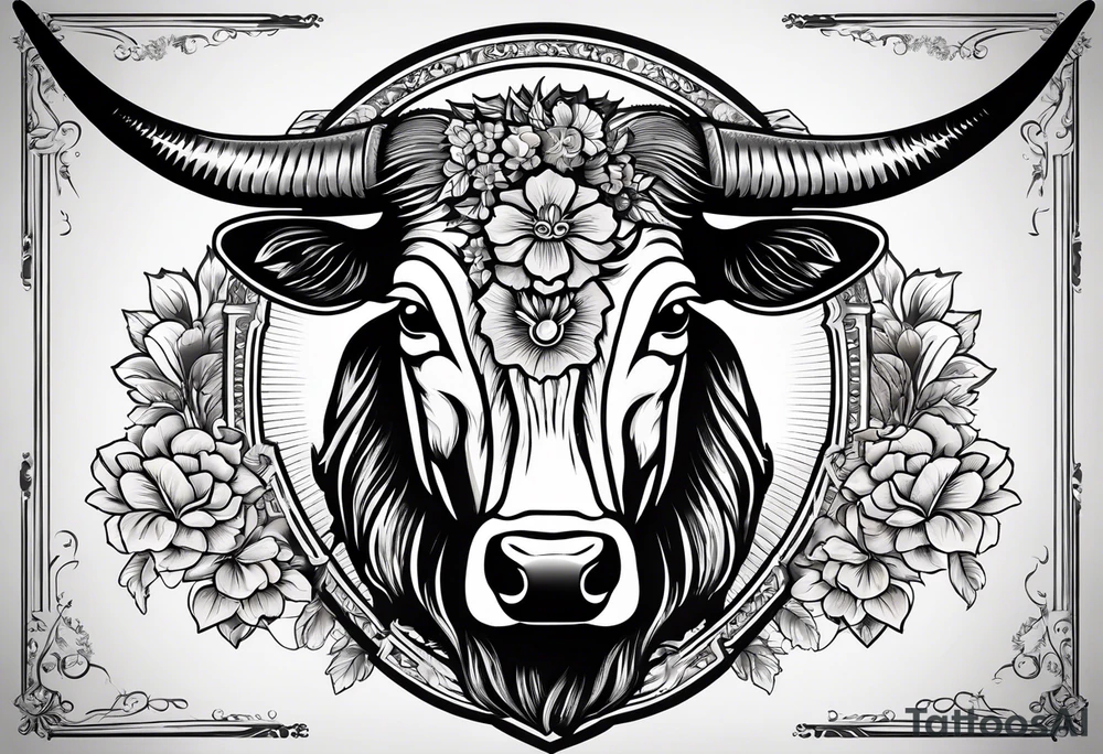 cybersigilism mean Longhorn with state of texas behind it 
With “512” on top of head tattoo idea