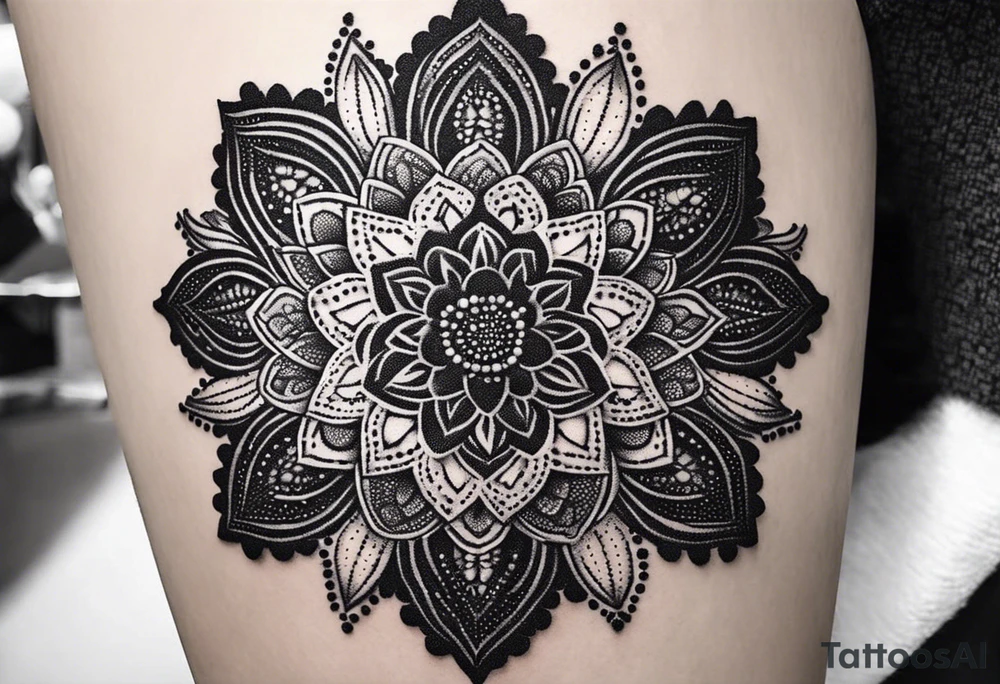 Lace mandala tattoo idea