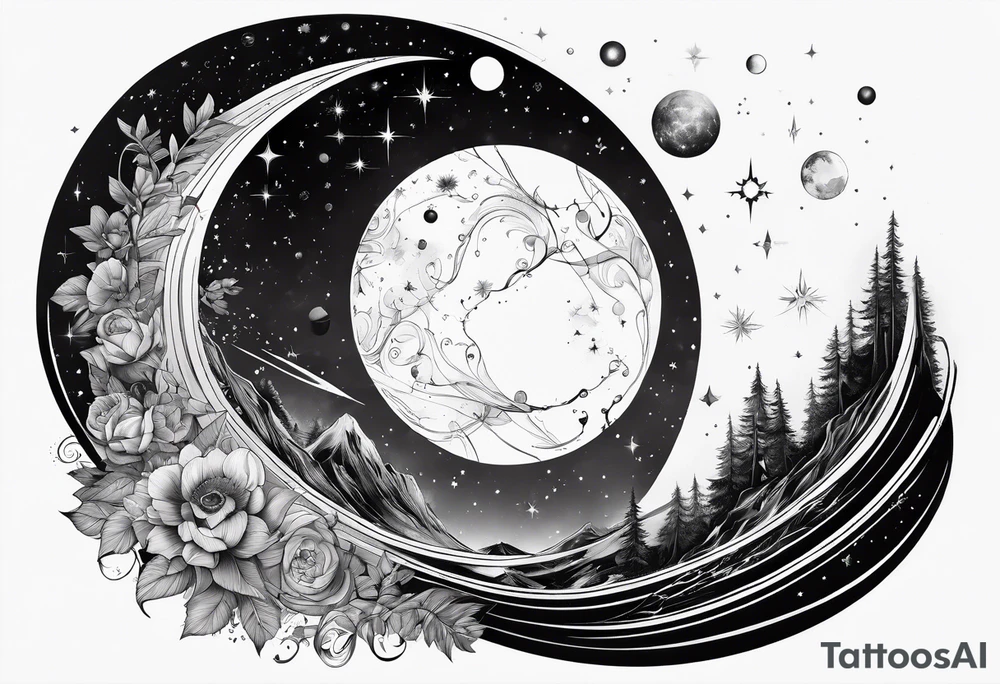 Astronomy tattoo idea