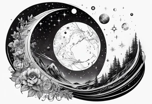 Astronomy tattoo idea