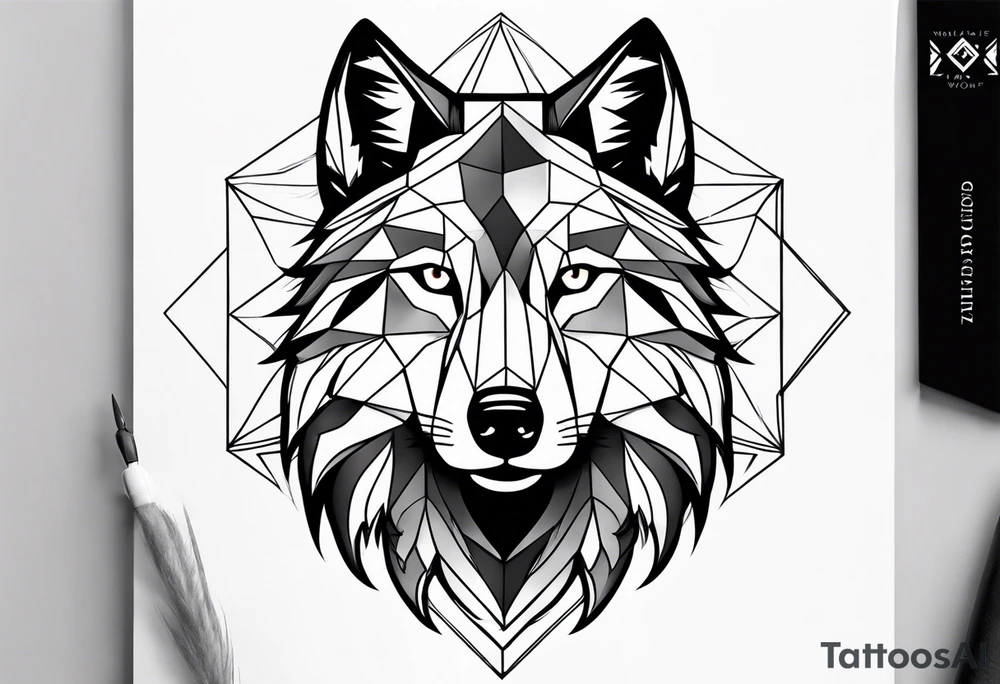 Male young Wolf tattoo idea