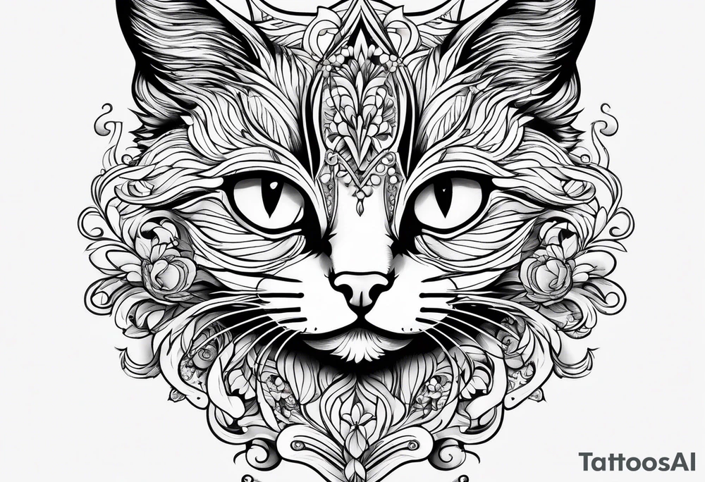 À small orange and white cat tattoo idea