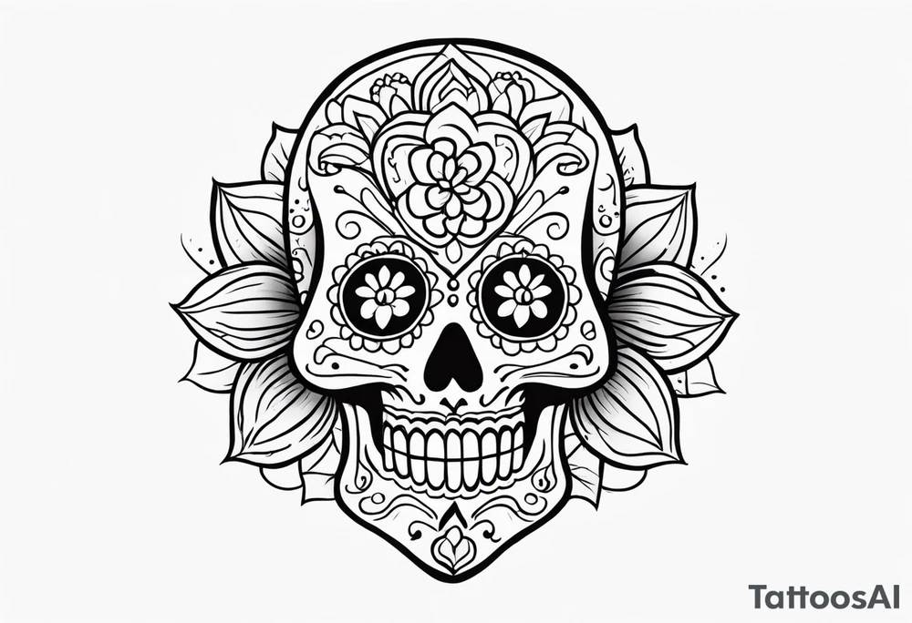Mexico day of dead tattoo idea