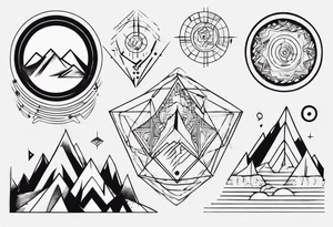 Kora with mountains tattoo idea