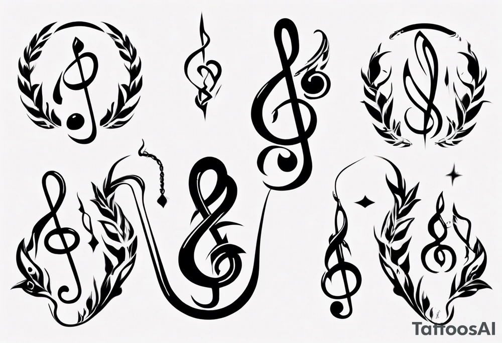 Treble hook tattoo idea